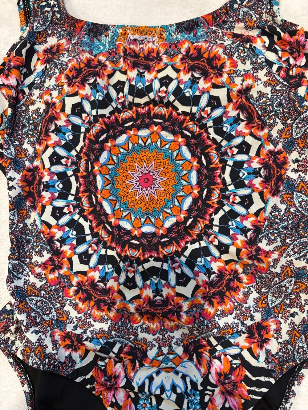Red Carter Multicolor Kaleidoscope Print One-Piece Swimsuit